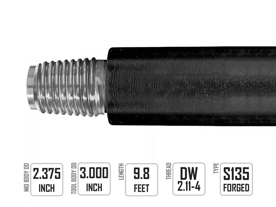 Ditch Witch JT2720M1 and JT3020M1 Compatible Drill Pipe 9.8ft DW 2.11-4